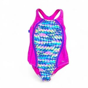 Speedo One Piece Girls size 16 Hot Pink Swimsuit NWT